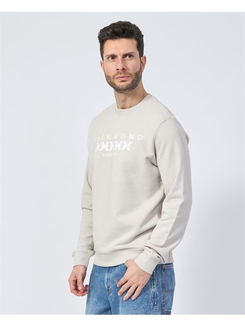 Sweat-shirt à col ras du cou Richmond X pour homme avec logo RICHMOND X | UMP25005FEGREY X